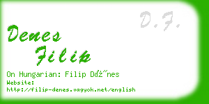 denes filip business card